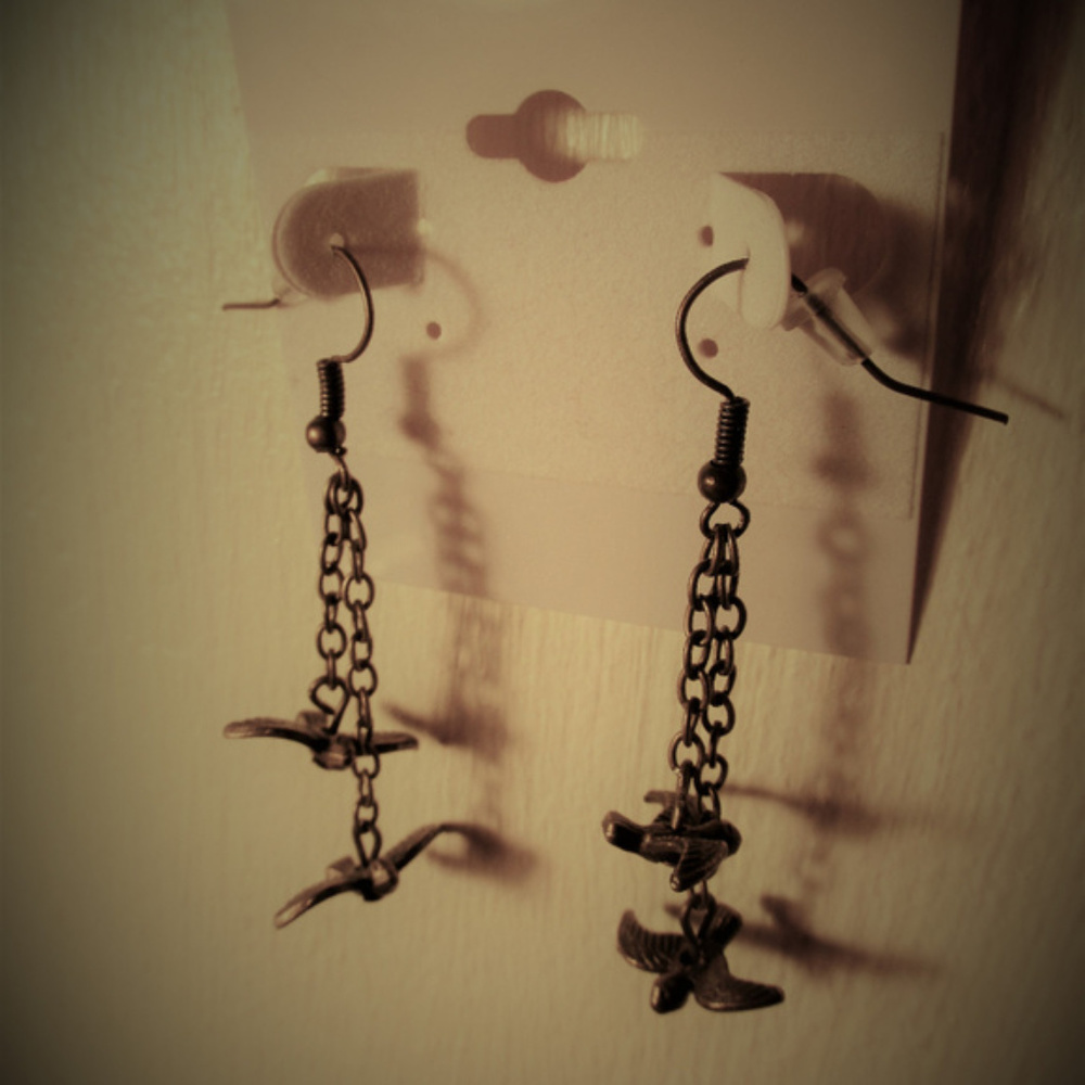Soaring Doves Brass 'Faith' Earrings
